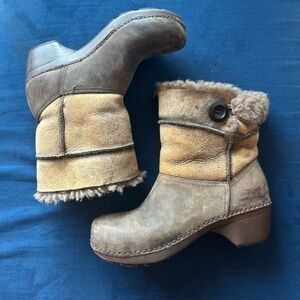 Dansko Brown and Tan Winter Boots